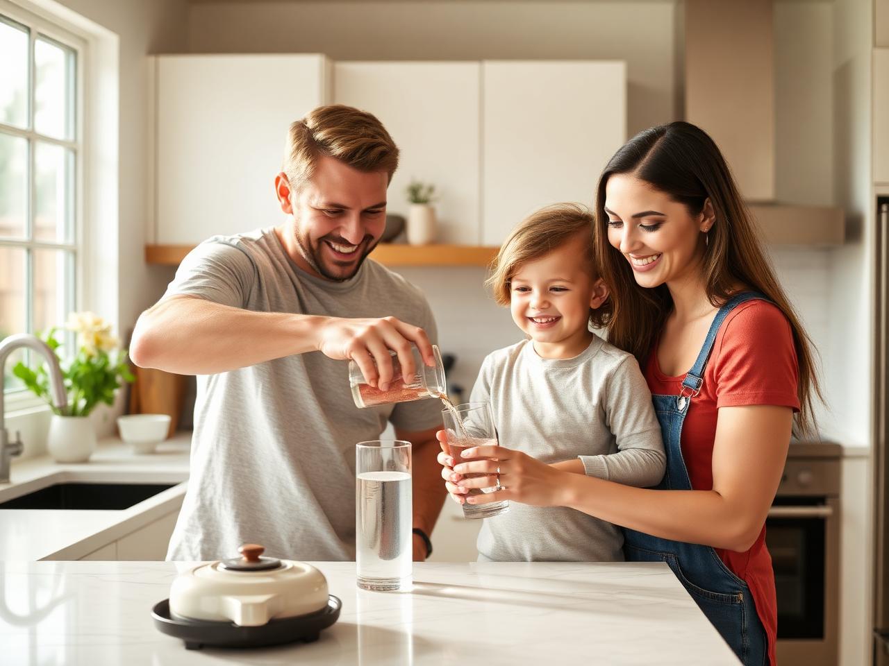 Houston family enjoying clean water at home